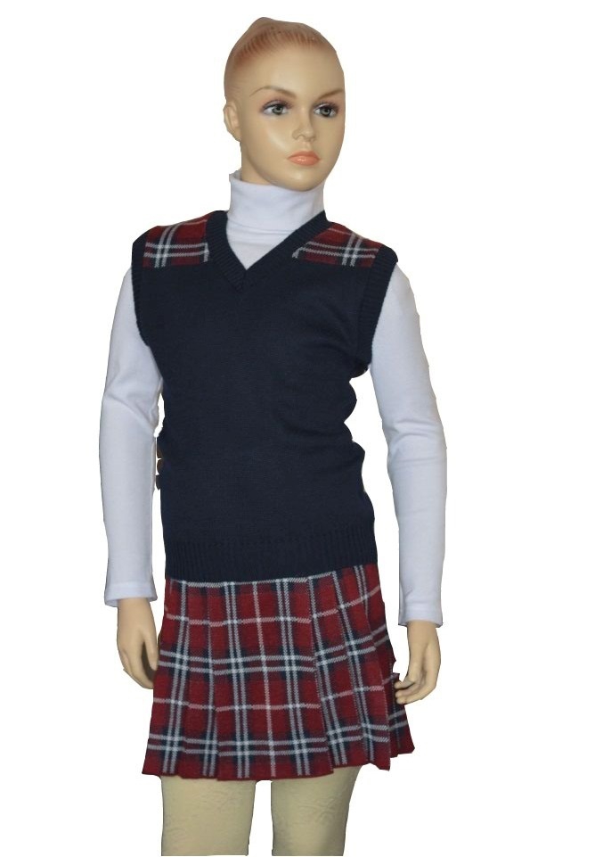 Комплект жилет+юбка "шотландка"