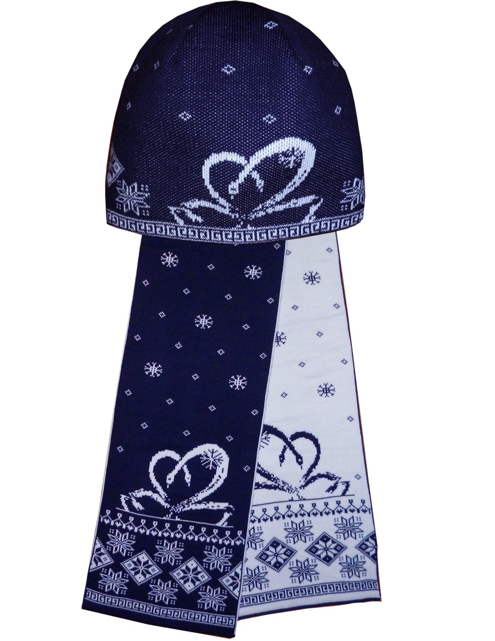 комплект шапка и шарф "Алтайская зимовка"